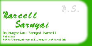 marcell sarnyai business card